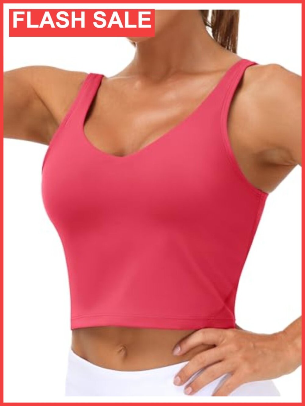 Women's Longline Sports Bra Wirefree Padded Racerback Yoga Gym